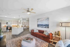 a living room with a couch and a table south twenty cartersville ga