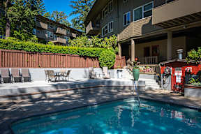 Swimming Pool And Relaxing Area at Timberlee, Portland, Oregon