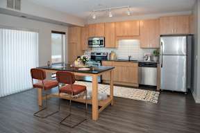 Kitchen with appliances at Zest, Minnesota, 55419