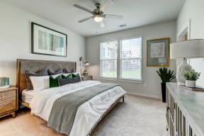 Model Bedroom with Ceiling Fan