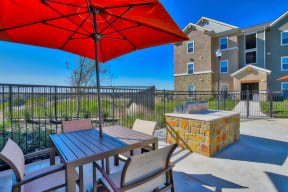 heights at converse apartments barbecue grilling station outdoor kitchen