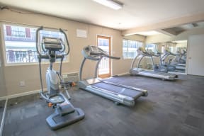 cardio equipment in the fitness room at the village
