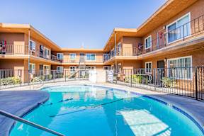 the swimming pool at our apartments