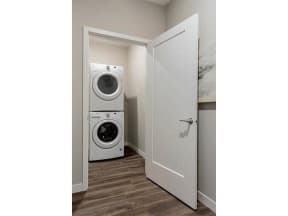 Closest with full size washer and dryer