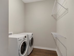 Laundry room with storage in the apartment