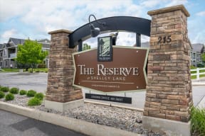 the reserve at shelley lake entrance sign