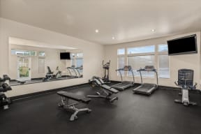 the gym at the preserve apartments
