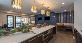 Expansive clubhouse kitchen at 2000 West Creek Apartments, Virginia, 23238