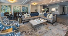 Open concept living room and lounge area at 2000 West Creek Apartments, Virginia, 23238