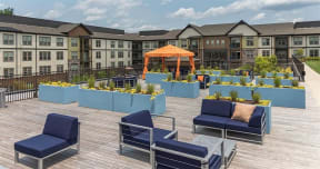 Rooftop lounge at 2000 West Creek Apartments, Virginia, 23238
