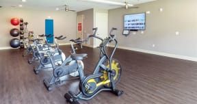 State of the art spinning bikes at 2000 West Creek Apartments, Virginia, 23238