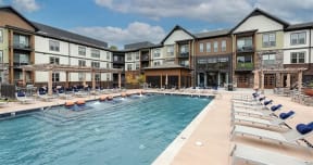 Spacious decking on swimming pool at 2000 West Creek Apartments, Virginia, 23238