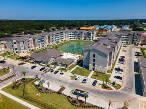 Arial view of Promenade apartments in Beaumont, TX