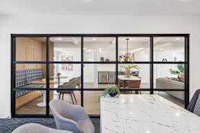 Leasing office at Ocean Villas Apartments, California