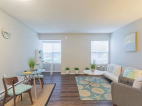 a living room with a couch and a table  at Skyline Heights LLC, Daly City