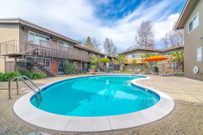 the swimming pool at our apartments at Element LLC, Sunnyvale, CA