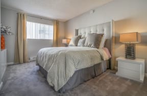 a bedroom with a bed and a window at Sunnyvale Crossings Apartments, LLC, Sunnyvale, 94087