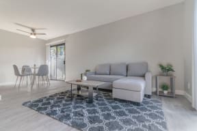 Warm Living And Dining Room at The Gates at the Marina Apartments, California