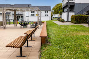 Seating In Open Breezeway at The Gates at the Marina Apartments, Marina, CA, California, 93933