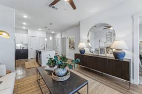 Open Living Room at Legacy at Cibolo Apartments, Boerne, Texas