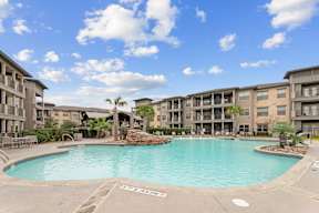 Residential Swimming Pool at Legacy Flats Apartments, San Antonio, TX, 78254