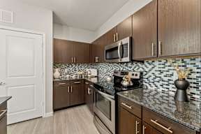 Contemporary Kitchen at Legacy Flats Apartments, Texas, 78254