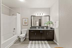 Modern Bathroom at Legacy Flats Apartments, Texas