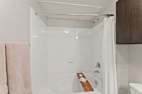 White Bathroom at Legacy Flats Apartments, San Antonio, 78254