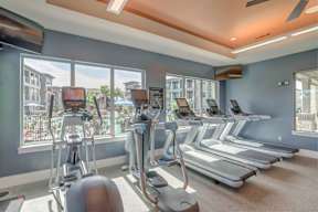 Gym with Treadmills at Legacy Flats Apartments, San Antonio, TX