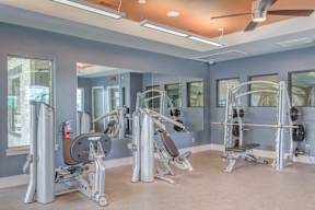 Gym with Exercise Equipment at Legacy Flats Apartments, San Antonio, TX, 78254