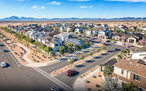 A suburban neighborhood with houses at Sidney Village, Arizona 85326