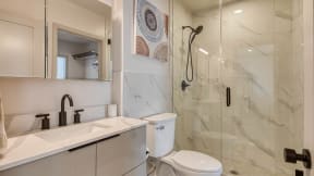 Bathroom With Walk-In Shower at Residences at Richmond Trust, Richmond, VA, 23219