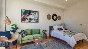 Living Area With Bedroom at Residences at Richmond Trust, Virginia
