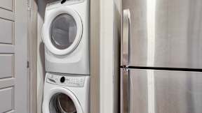 White Washing Machine at Evening at Mosaic Summit Pointe VA, 23320