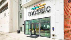Exterior Building at Evening at Mosaic Summit Pointe VA, 23320