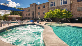 our apartments have a resort style pool and spa