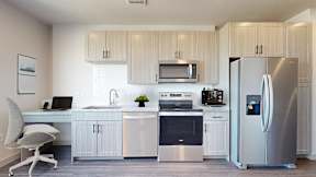 Open Concept Kitchen at Railside at Wadsworth Station, Lakewood, Colorado