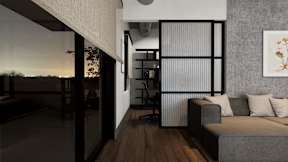 Living Room With Private Balcony at Damask, Windsor, ON, N8S 3N4