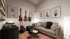 Modern Art Deco Living Room at Damask, Windsor, ON, Ontario  