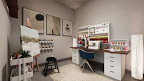 Art studio room at Damask, Windsor, ON