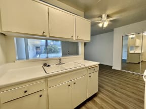 Kitchen with White Appliances and White Cabinets