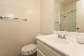 Bathroom with White Cabinets