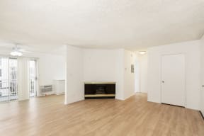 Living Room with Hardwood Floors and Fireplace
