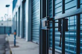 A close up of a metal gate with a lock and a key.