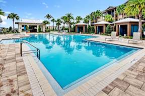 Resort style swimming pool at POINTE AT EAST SHORE APARTMENTS, APOPKA, Florida