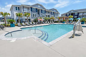 Clear blue pool at HAVEN POINTE AT CAROLINA FOREST APARTMENTS, Myrtle Beach, SC