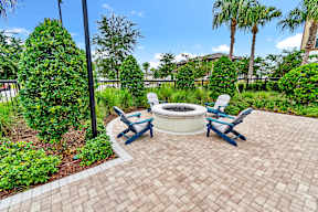 Patio with Firepit at POINTE AT EAST SHORE APARTMENTS, APOPKA