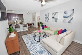 Modern Living room View at HAVEN POINTE AT CAROLINA FOREST APARTMENTS, Myrtle Beach, SC, 29579