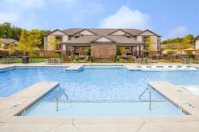 Gorgeous, resort-style swimming pool at One White Oak Apartments, Georgia, 30041
