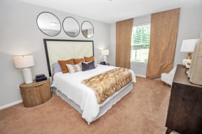 our apartments offer a bedroom with a king size bed